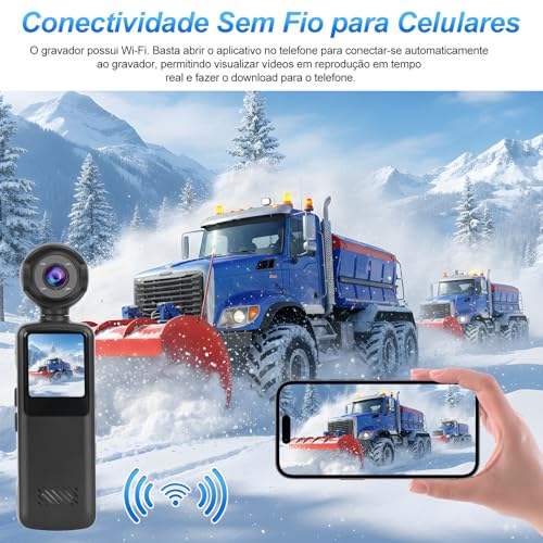 Mini Câmera Portátil, Câmera de Ação HD 1080P de Bolso 180 ° Câmera Esportiva Wifi Rotativa para Esportes Ao Ar Livre, Ciclismo