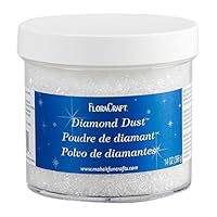 FloraCraft Diamond Dust Glitter 14 Ounce Clear Glass