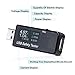 Eversame 2-Pack USB Digital Voltage Current Multimeter Security Tester, DC 3-30V Voltmeter Ammeter Thermometer Capacity Electricity Time Watt USB Power Meter Tester - Support QC 2.0/3.0 Fast Charging