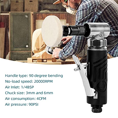 Die Grinder 1/4 inch 20000RPM Pneumatic Grinding Machine Chuck 90
