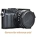 JJC Black LX100 Auto SELF-RETAINING Protective Lens Cap, Compatible with Panasonic Lumix LX100 LX100 II Leica D-LUX Typ 109 D-LUX 7, LX100II Mark II M2, D LUX 7 Lense Cap, 43mm MRC Nano MC UV Filter
