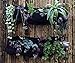 2 PCS 4 Pockets Horizontal Wall Mount Planter Felt Garden Hanging Grow Bags 10 in x 25 inthumb 2