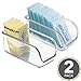 mDesign Packet Organizer for Sugar, Salt, Sweeteners, Tea Bags, Creamers - Pack of 2, Clear