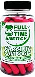 Full-Time Energy Garcinia Cambogia Plus Raspberry Ketones and Green Coffee Bean Extract Weight Loss Supplement, 60 Capsules