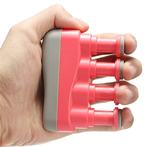 Efanr Finger Tension Exerciser & Hand Strengthener Extend-O-Grip Trainer Trainer for Guitar Player Bass Piano Musicians Beginners or Physical Therapy (Red, for Adult)