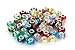 BRCbeads 50Pcs Mix Silver Plate Faceted STYLE1 Murano Lampwork European Glass Crystal Charms Beads Spacers Snake Chain Charm Bracelets.
