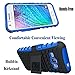 J1 2016 Case, Galaxy Amp 2 Case, Galaxy Express 3 Case, Viodolge [Shockproof] Hybrid Tough Rugged Dual Layer Protective Case Cover with Kickstand for Samsung Galaxy J1 2016 / Amp 2 / Express 3 (blue)