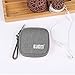 BUBM Carrying Case Storage Bag for Earphones/Charger Cables/USB Plugs and Other Mobile Accessories, Gray
