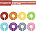Caydo 48 Pieces 8 Colors Clothing Size Dividers Round Hangers Closet Dividers with Marker Pen
