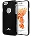 GOOSPERY Pearl Jelly for Apple iPhone 6S Case (2015) iPhone 6 Case (2014) Slim Thin Rubber Case (Black)
