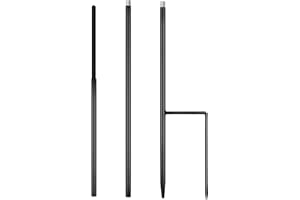 LARIANDER Replacement Poles for Wind Spinner Outdoor Metal Large, 22mm Thicker Tube, Three-Part Composition(Glossy Black)