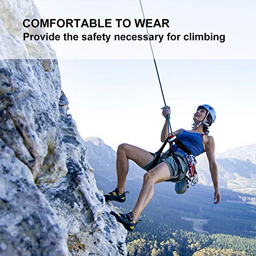 MelkTemn Climbing Harness, Rock Climbing Harness Protect Waist Safety Harness, Wider Half Body Harness for Mountaineering Fire Rescuing Rock Climbing Rappelling Tree Climbing