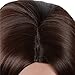 Fani Wig Long Curly Wavy Dark Brown Wigs Middle Part 22 Inch Glamorous Women Wigs Synthetic Full Wig with Free Wig Cap(Dark Brown)