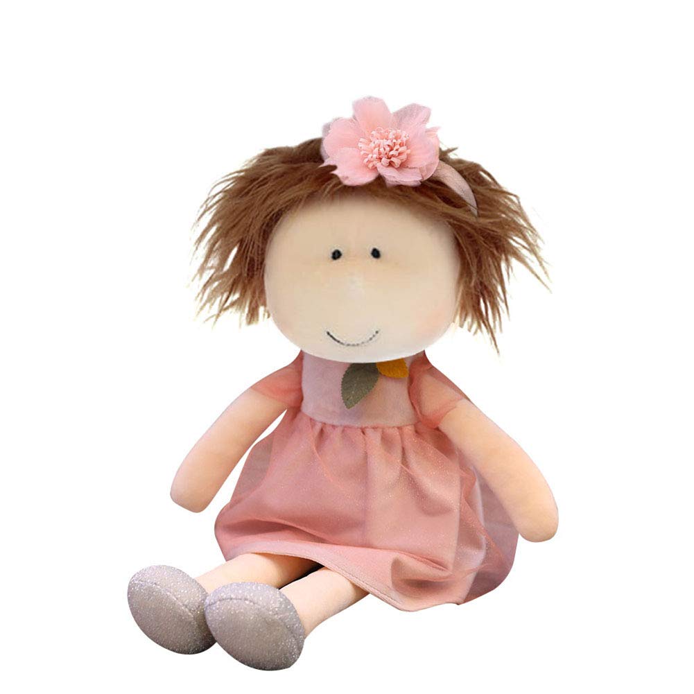 14 Inch Ragdoll Little Eye Rag Doll, Handmade Rag Dolls Exquisite Cute Handmade Rag Dolls, Girls Sleeping Partner Cute Soft Warm Heart Girl Rag Doll Girl Gifts for Room Decoration Gift Toy, Pink