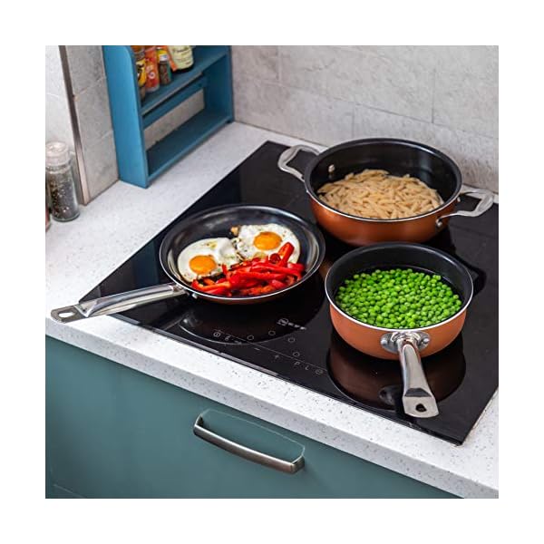 Non-Stick-Cooking-Pans-and-Pots-Set-5-pcs-Oven-Safe-Copper-Cookware-Saucepan-Pots-with-Lids-Kitchenware-Frying-Pan-by-Nuovva Non-Stick Cooking Pans and Pots Set - 5 pcs Oven Safe Copper Cookware - Induction Hob Saucepan Pots with Lids…