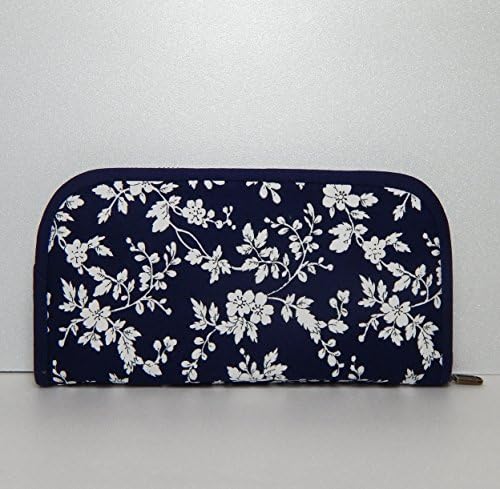 Virine long zip around cloth wallet, pouch, clutch, money organizer, cards slots, passport case, checkbook holder, women