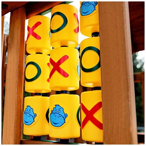 Gorilla Playsets 07-0010 Tic Tac Toe Spinner Activity Panel for Swing Sets, Yellow - Image 3