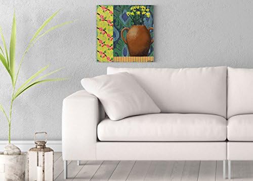 Yarrow in an Earthen Jar Printed on 16x16 Canvas Wall Art by Pennylane