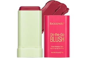 RILIMIOO Makeup Blush Stick for Cheeks, Multi-Use Moisturizer Stick Blush, Pink Blush Red Blush for Eyes Lips, Soft Cream Blush for Cheeks, Long Lasting Cream Blush Stick, Waterproof Blush Makeup for All Skin (2#hot red)