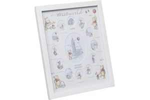 Happy Homewares Winnie The Pooh My First Birthday Multi-Aperture Collage Picture Frame - Officially Licensed