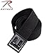 Rothco Web Belts with Open Face Buckle, Black, 54''