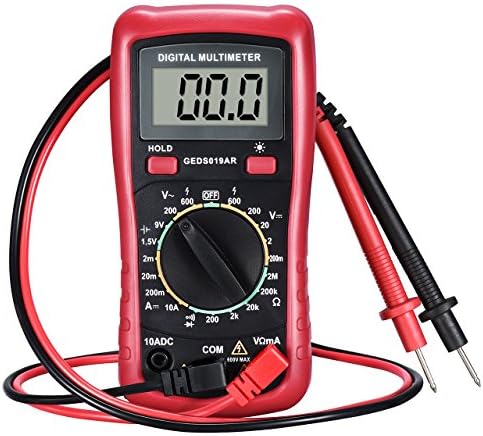 Turbot Multimeter, Digital Multimeter, Battery Tester Measuring DC Current,DC/AC Voltage,Battery Test,Diode,Continuity and Resistance for Light Commercial and Residential Applications