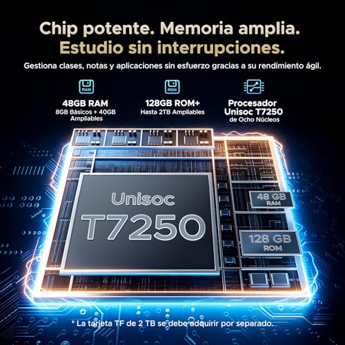 P11 Tablet Android 16, Tablet 11 Pulgadas con 48GB RAM+128GB ROM/TF 2TB, 8800mAh, Tablets Android con 90Hz Display, T7250 Octa-Core, 13MP+5MP, Gemini AI, Widevine L1, Face ID, Teclado, Lapiz, Negro