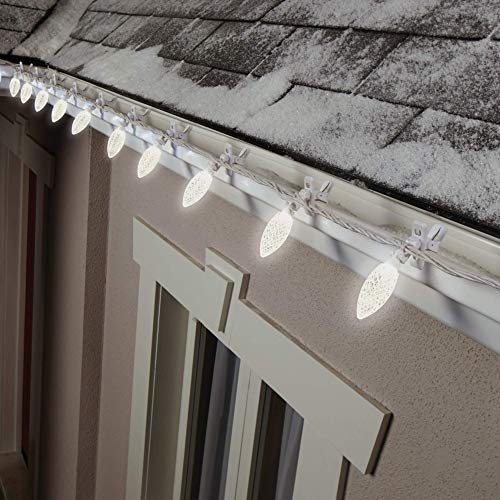 Noma C9 LED Quick Clip Christmas Lights Builtin ClipOn String