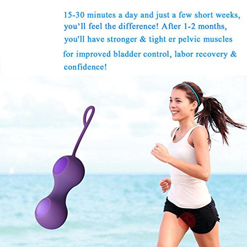 Ben Wa Ball Kegel Exercise Weights Kit(5-Piece Set) - Doctor Recommended for Bladder Control Device Strengthen & Tighten Pelvic Floor - Kegel Ball Exercise Kit for Women:Beginners and Advanced