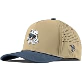 Branded Bills Bump 'n 5 Panel Rope Hat for Men | Raised PVC rubber patch, moisture-wicking sweatband, breathable perforated side panels, water-resistant shell