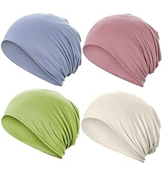 JarseHera 4PCS Cotton Slouchy Beanie Soft Sleep