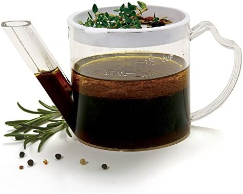 1 Gravy Separator 1 3/4 Cup Measurer Fat Juice Stock Strainer Dripless Spout New