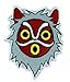 Princess Mononoke San Wolf Mask Patch Iron on Applique Alternative Clothing Anime