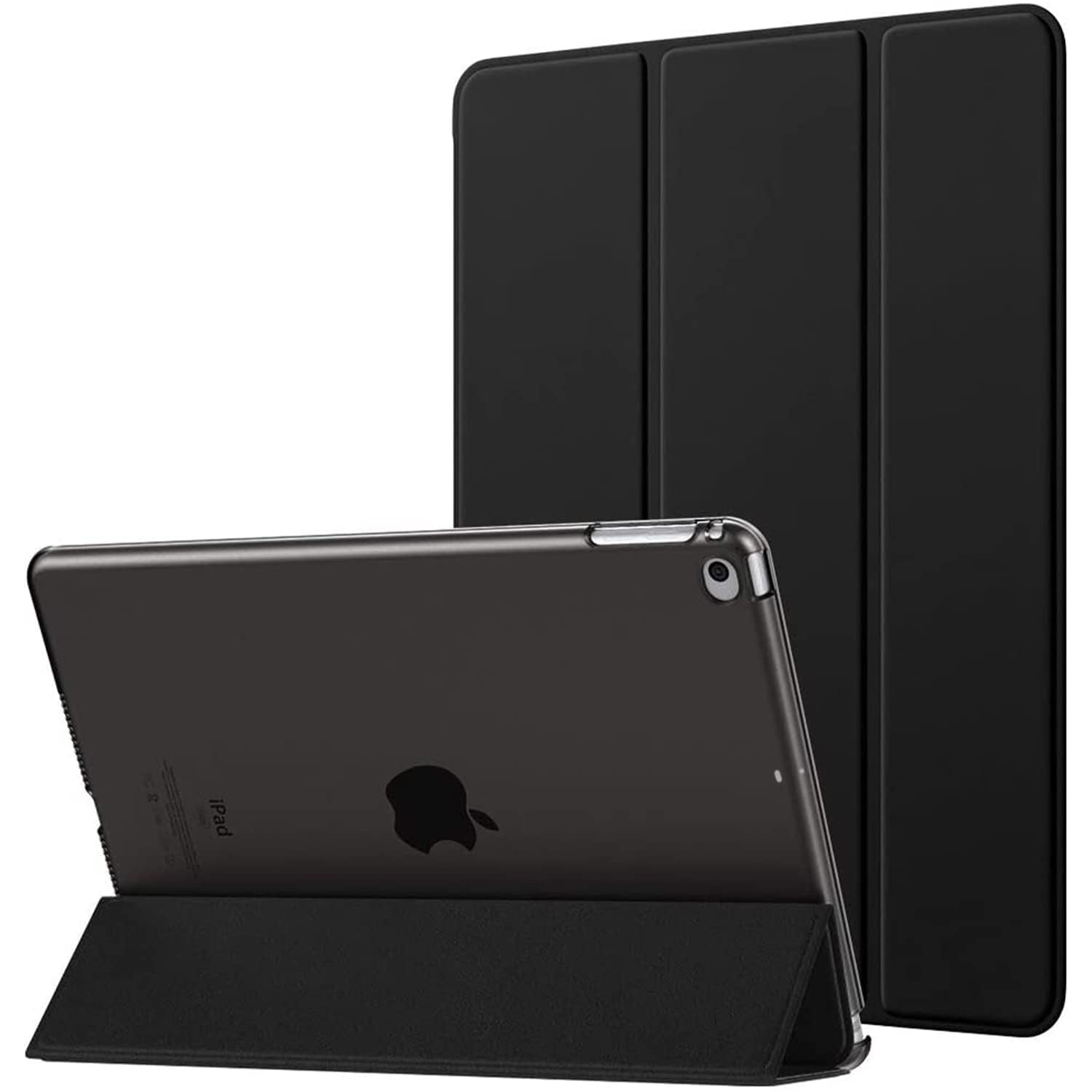 FSPRO Case for iPad 6th/5th generation,Case for iPad 9.7 inch Case for iPad 6th/5th Generations iPad Air 1 / iPad Air 2, Leather Auto Sleep/Wake Silm Protective iPad Air 2. (Black)