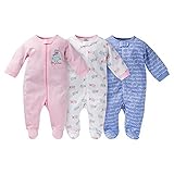 Gerber Onesies Baby Girl Sleep N' Play Sleepers 3 Pack Owl