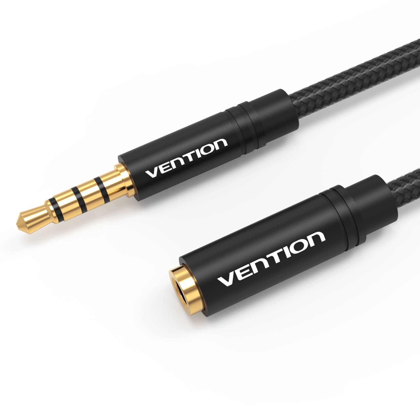 VENTION 3.5mm Audio Mic Extension Cable - 0.5M, Male to Female, Nylon Braided, Stereo, For Headset/TV/Laptop/Nintendo