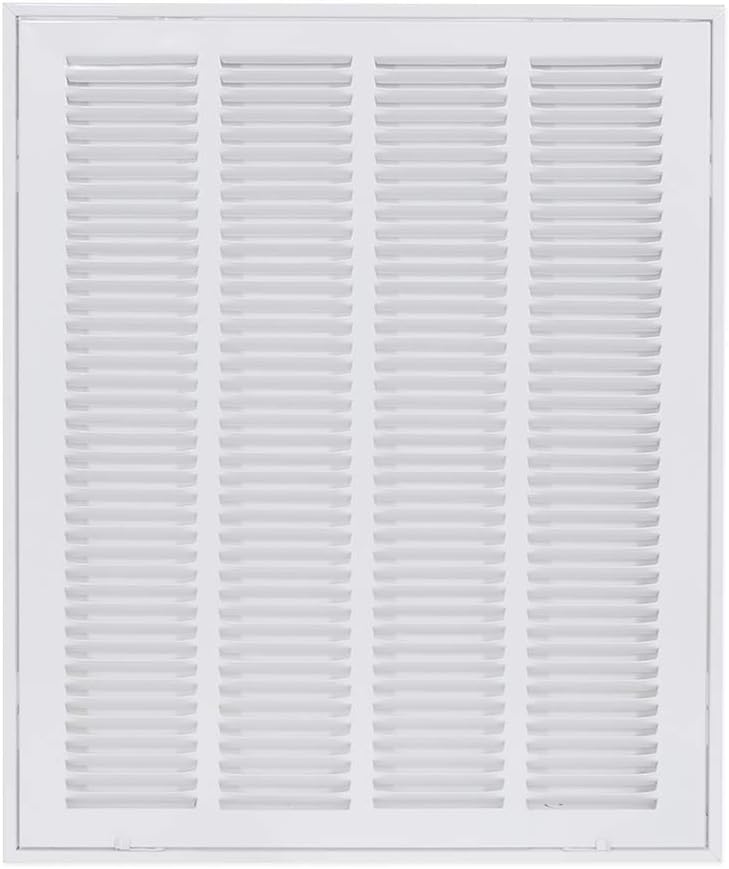 Registers, Grilles & Vents - EZ-FLO 16 x 20 Inch (Duct Opening) White Return Air Vent Cover for Wall or Ceiling, Solid Steel Return Air Grille, HVAC Air Return, 61631