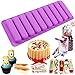 FUNSHOWCASE Rectangular Oblong Chocolate Cracker Bar Stick Block Ice Tube Jelly Tray Cylinder Silicone Candy Mold