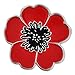 PinMart Poppy Flower Remembrance Memorial Day Enamel Lapel Pin - Patriotic Decorations for Mens Suits - Single or Bulk Poppies For Memorial Day – 1 Piece