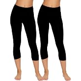 Felina - Velvety Soft Capri Legging 2-Pack - Women's Capri Leggings for Workout and Lounge, Soft Capri Yoga Pants
