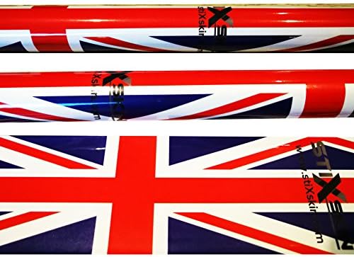 stiXskin 'Union Jack' 2 Decorative Vinyl Wraps for Nordic Walking, Hiking, Trekking, Skiing and Custom, Aid Walking Stick | Designs for Men, Women and Kids | Leki, Exel, Gabel, Fizan, Swix |