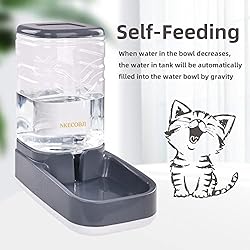 NKECOBJI Automatic Pets Feeder and Water Dispenser