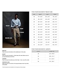 Dockers Pantalón cómodo, rectp con cintura ajustada y caída holgada, cómodo, para hombre.