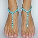 Voberry@ 1 Pcs Women Beach Barefoot Sandal Boho Beach Turquoise Barefoot Sandal Foot Jewelry Anklet Chain Foot Bracelet (1)