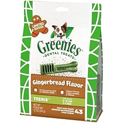Greenies Gingerbread Teenie Dental Flavor Dog