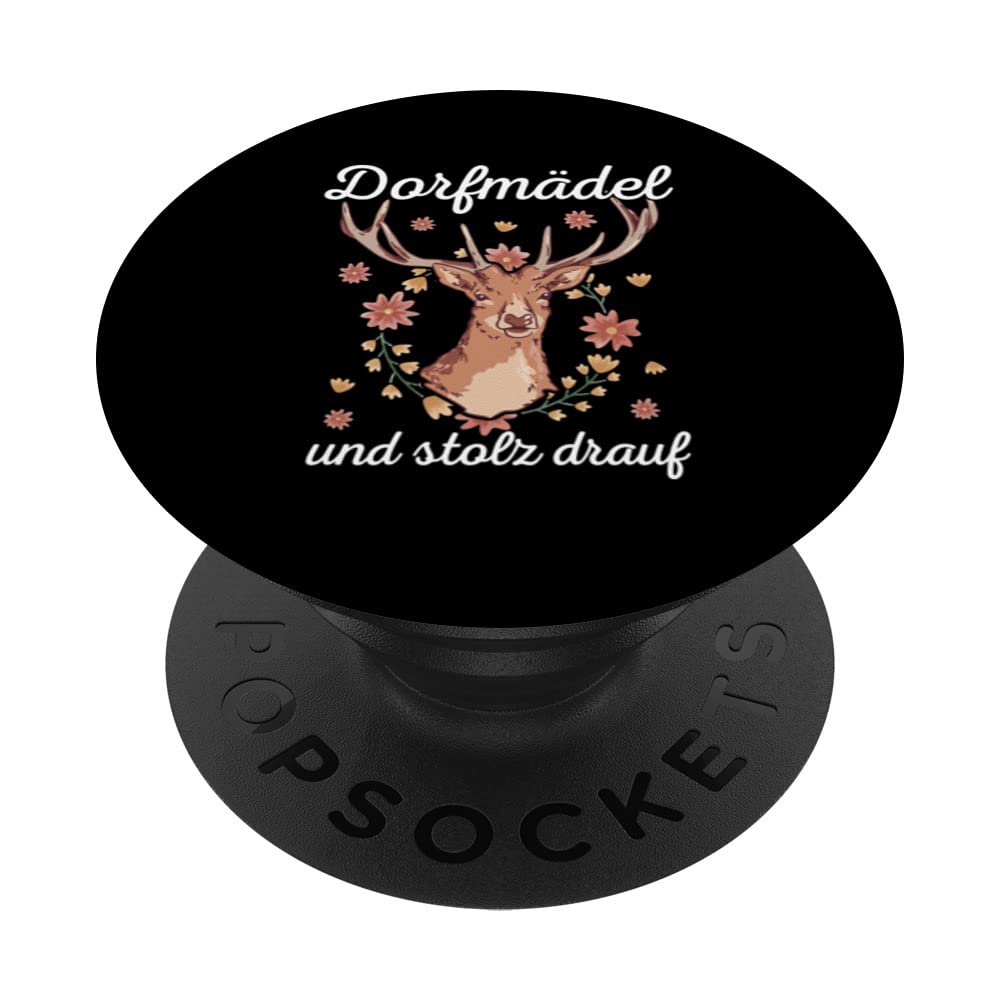 Village Girl And Proud Of It Agriculture Deer Farm PopSockets Swappable PopGrip