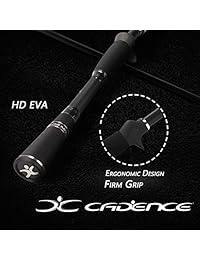 Cadence CR6B   Cañas de pesca de acción rápida, ligeras, portátiles, con 30 toneladas de carbono expuestas, en blanco, para carrete, de acero inoxidable