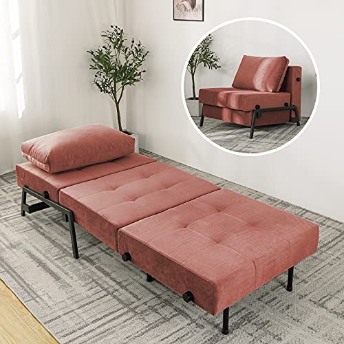 Vonanda Sofa Bed, 2in1 Sleeper Chair Bed, Velvet Convertible Chair