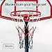 Urnanal Basketball Rim Replacement, Hanging Wall Mounted Basketball Goal Hoop Rim with Net Screw for Outdoors and Indoor, 32 cm/ 12.6 inch