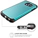 E LV Case for Galaxy S6 Edge case (Shock Proof Defender) Slim Cover Protection for Samsung Galaxy S6 Edge - [Turquoise/Black]